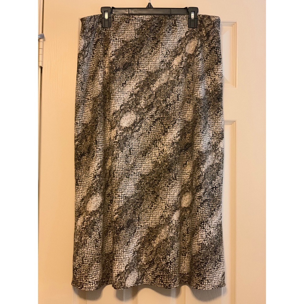 Snakeskin Midi Skirt